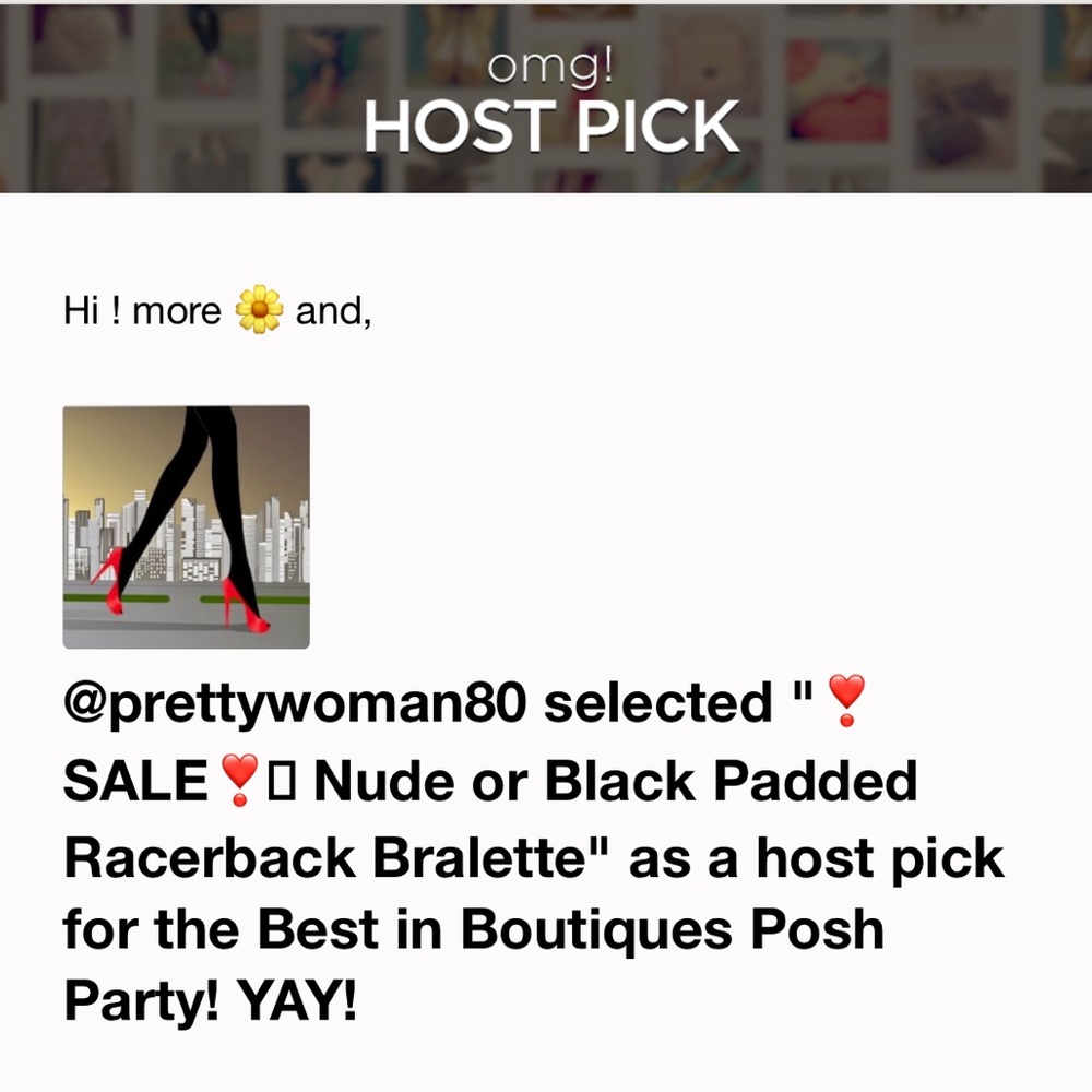 HP *❣️SALE❣️🆕 Nude or Black Padded Racerback Bralette - Picture 2 of 6